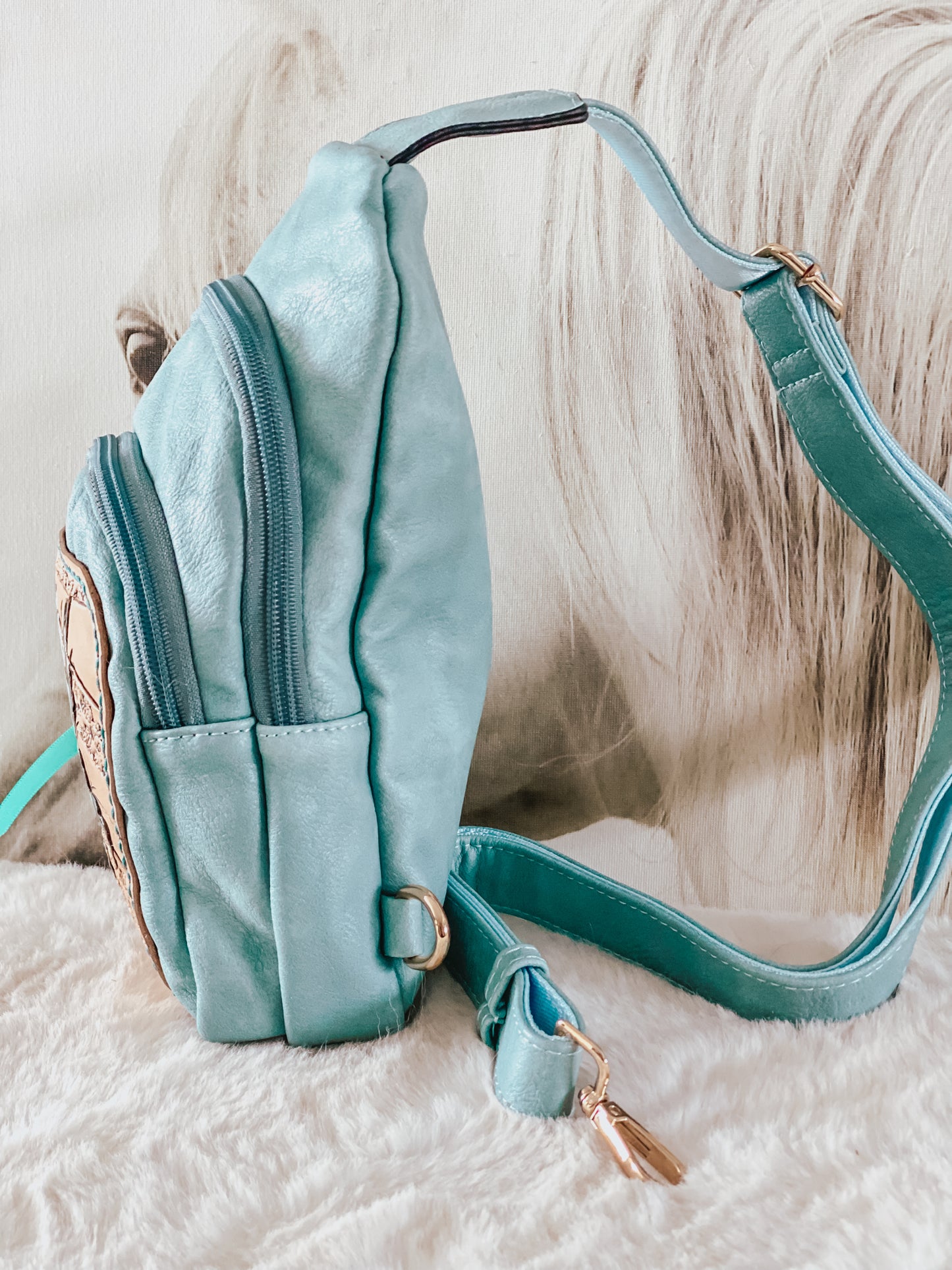 Small Sling Bag - Petrol Blu