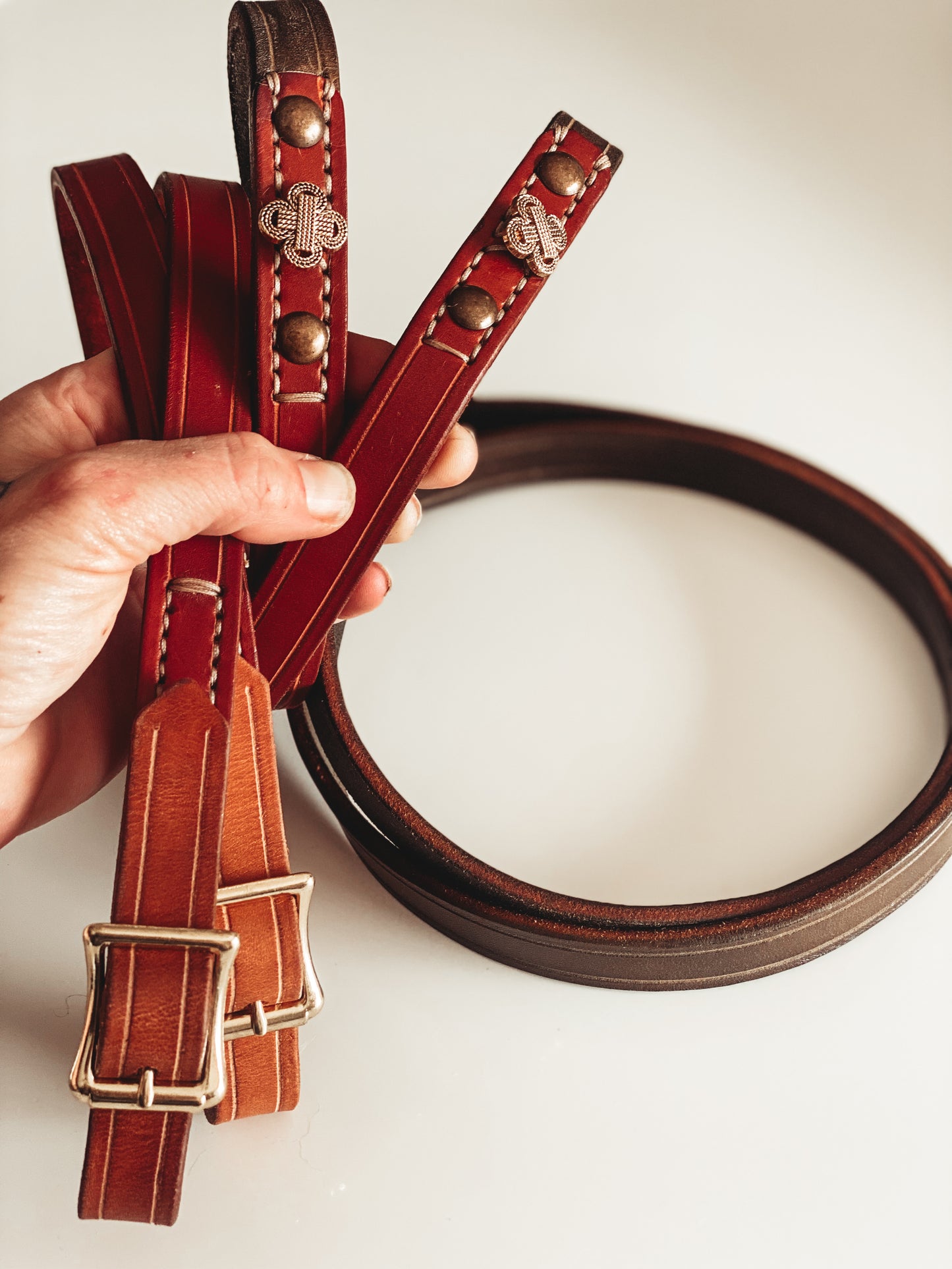 3 Toned Leather Rein