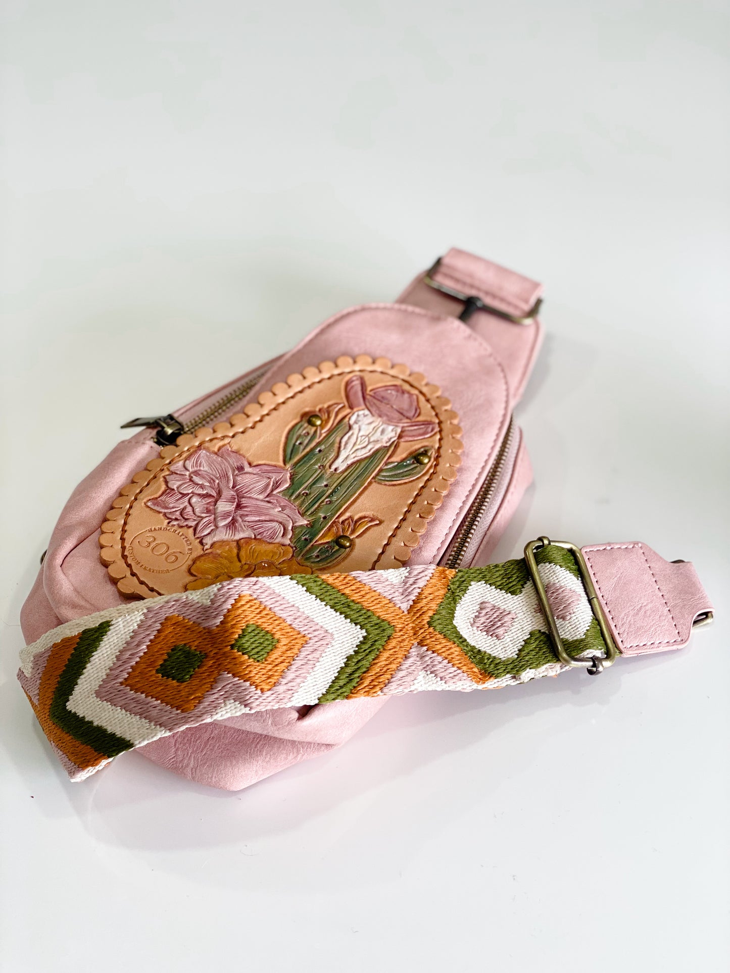 Small Sling Bag - Pastel Pink Rose