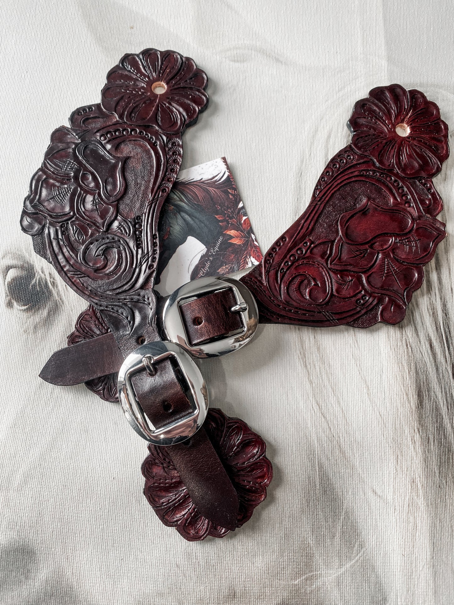 Tooled Spur Straps