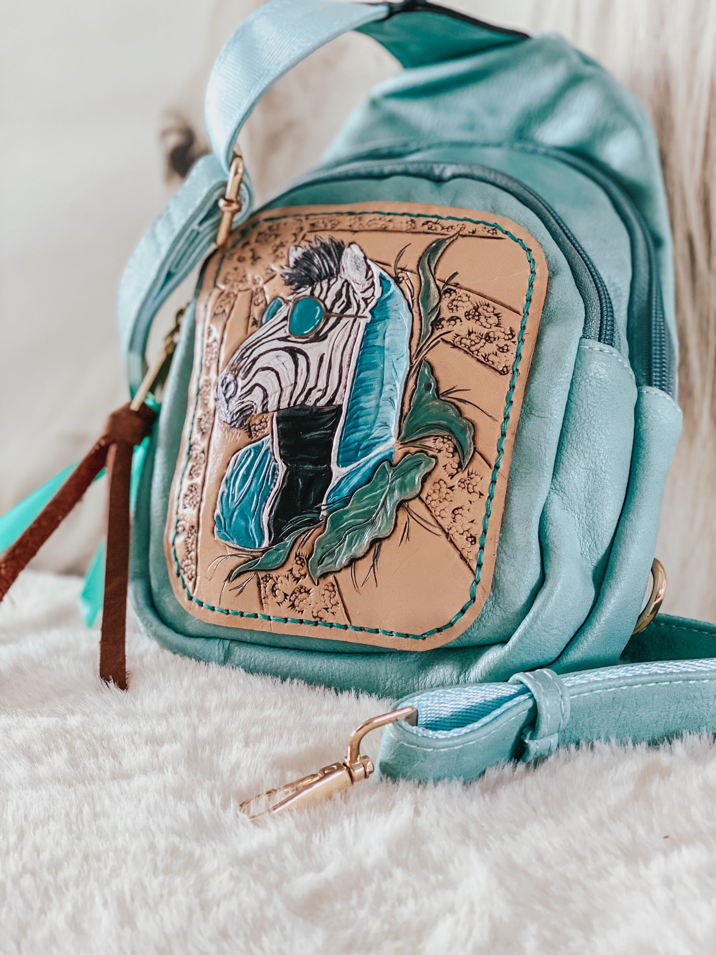 Small Sling Bag - Petrol Blu