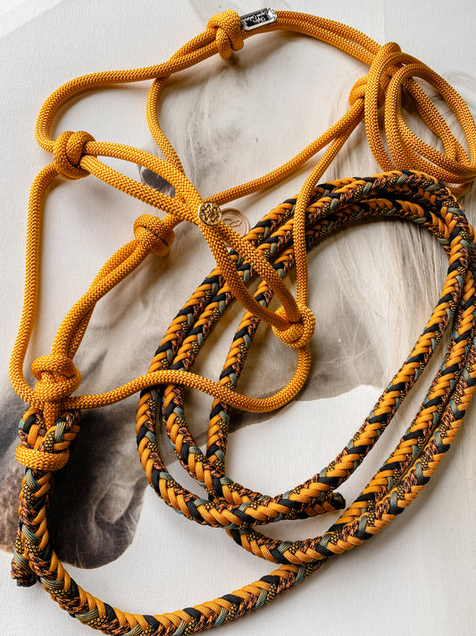 LUXE Buttersilk Halter-Goldenrod