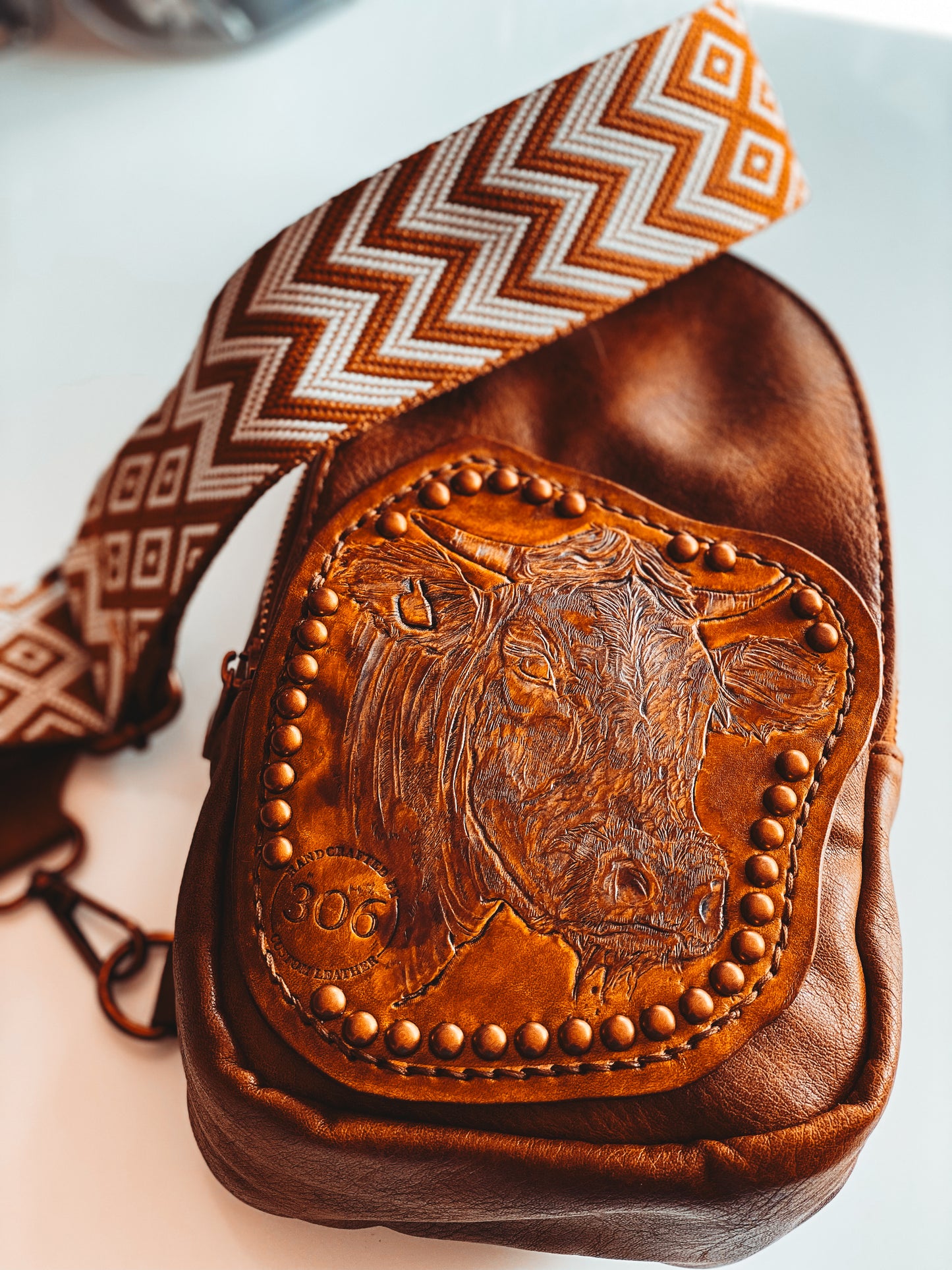 Small Sling Bag - Cow Brown