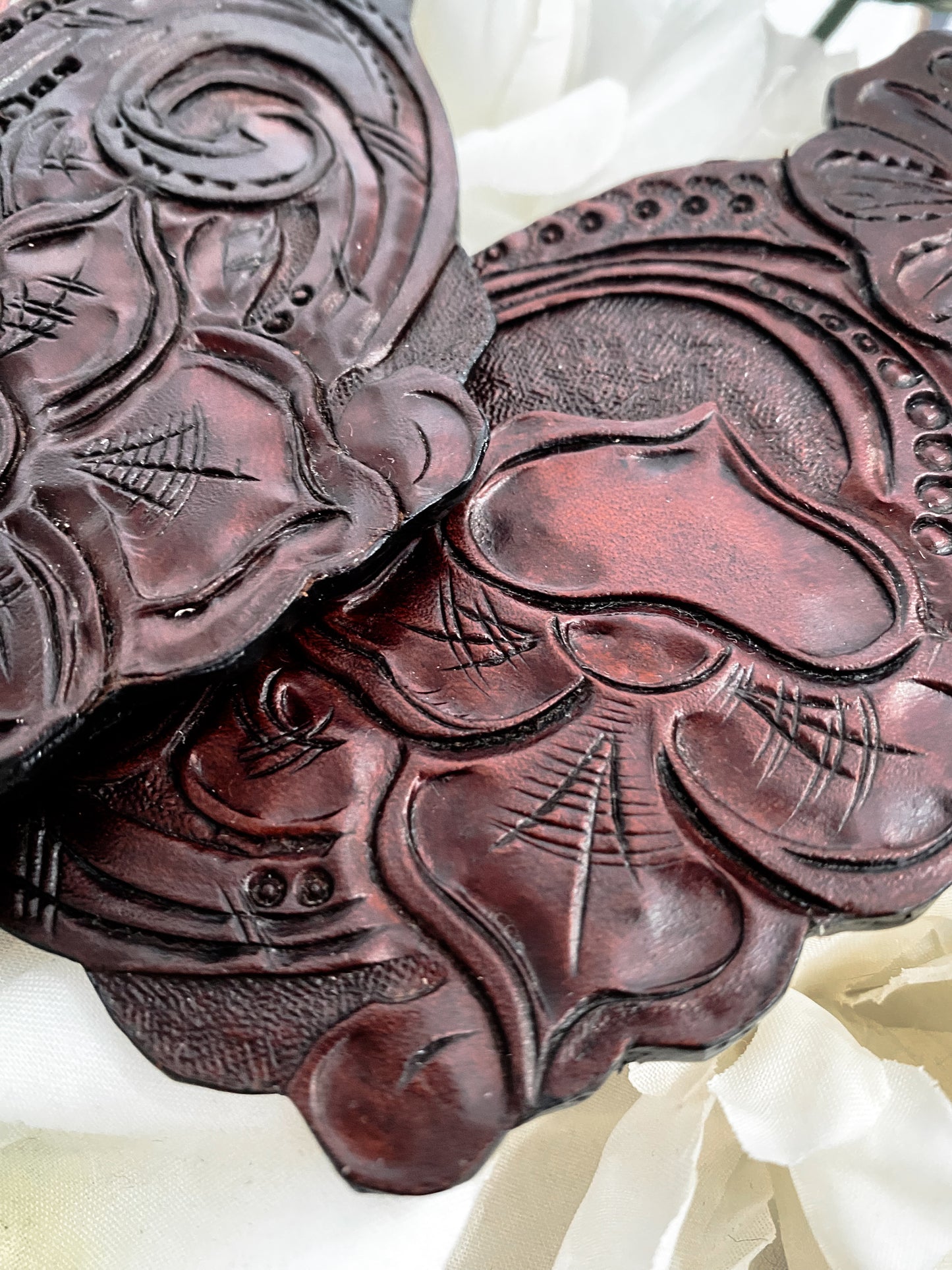Tooled Spur Straps