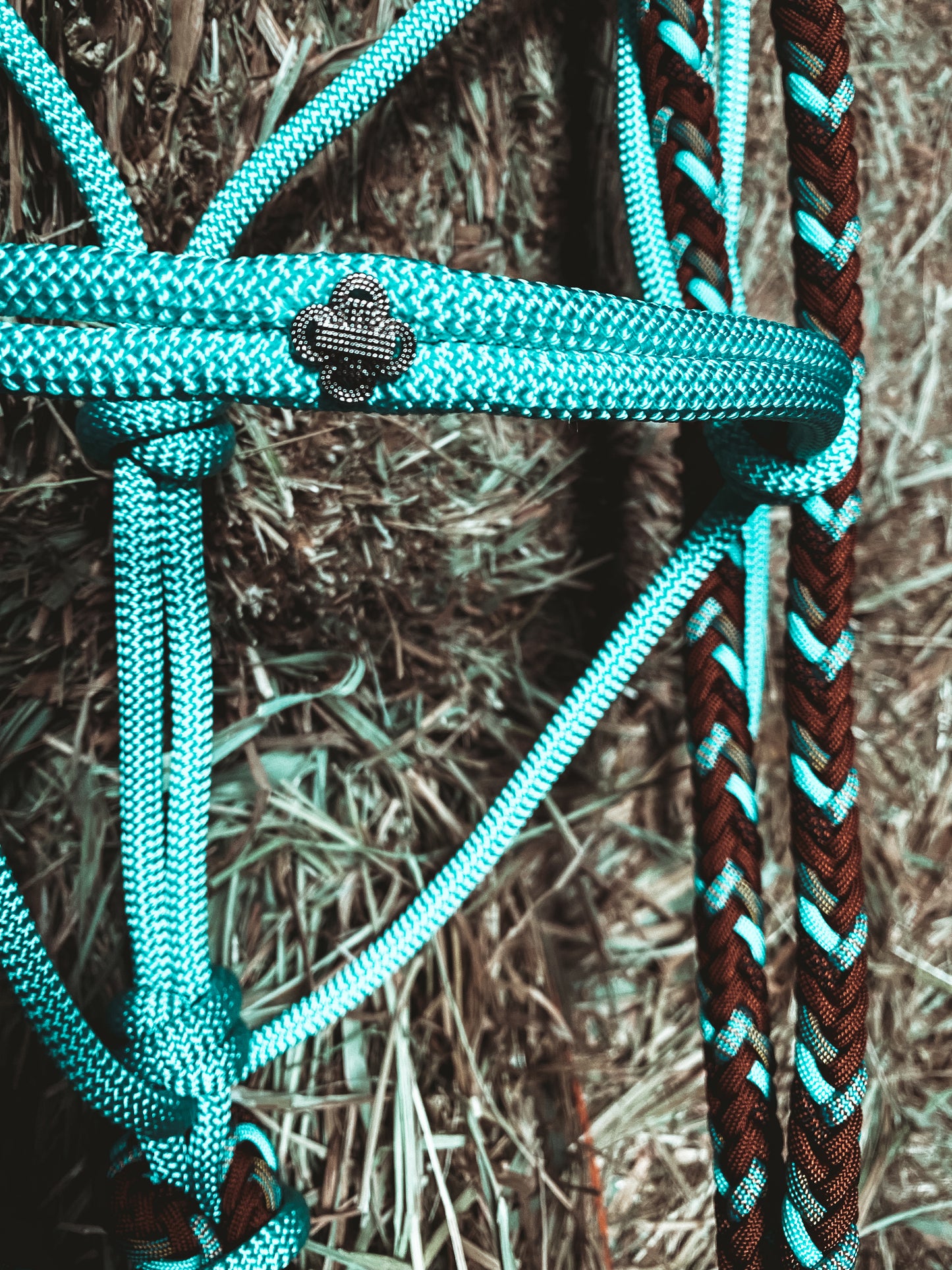 LUXE Buttersilk Halter-Teal/Turquoise