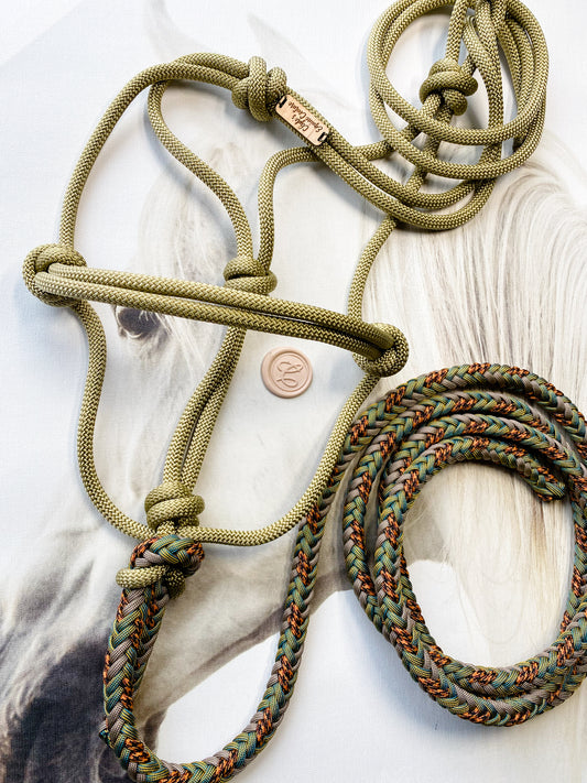 LUXE Buttersilk Halter-Moss