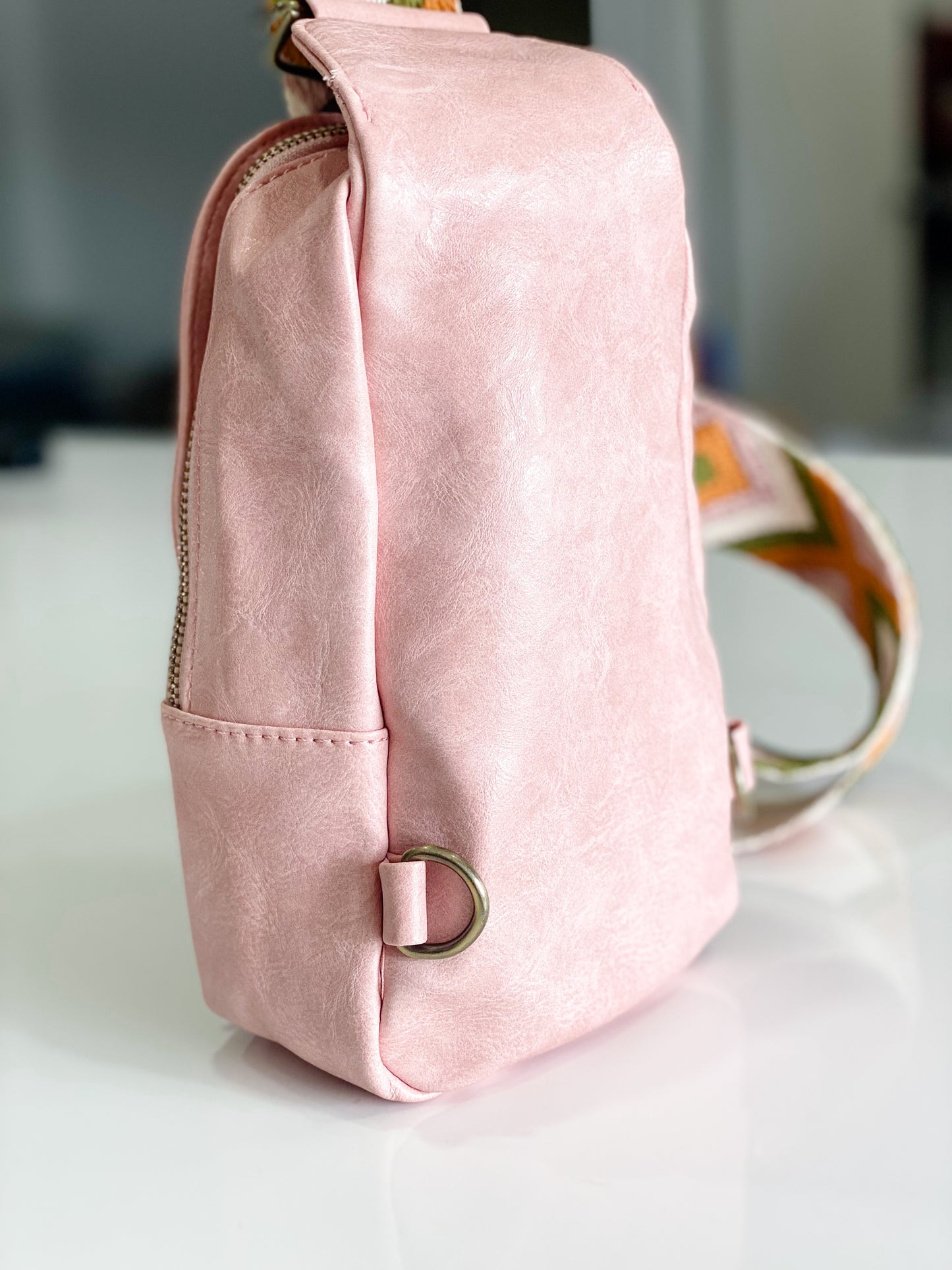 Small Sling Bag - Pastel Pink Rose