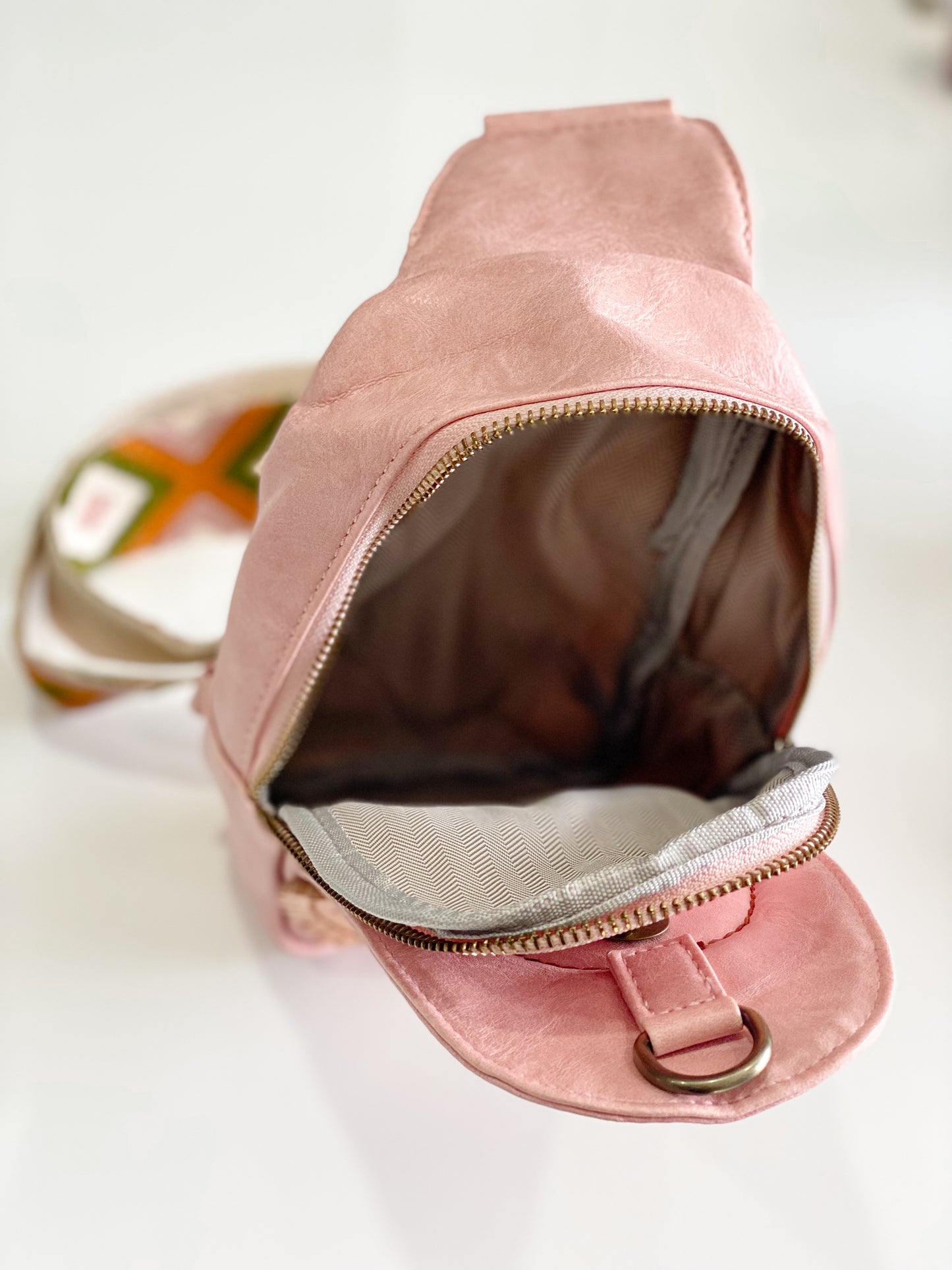 Small Sling Bag - Pastel Pink Rose